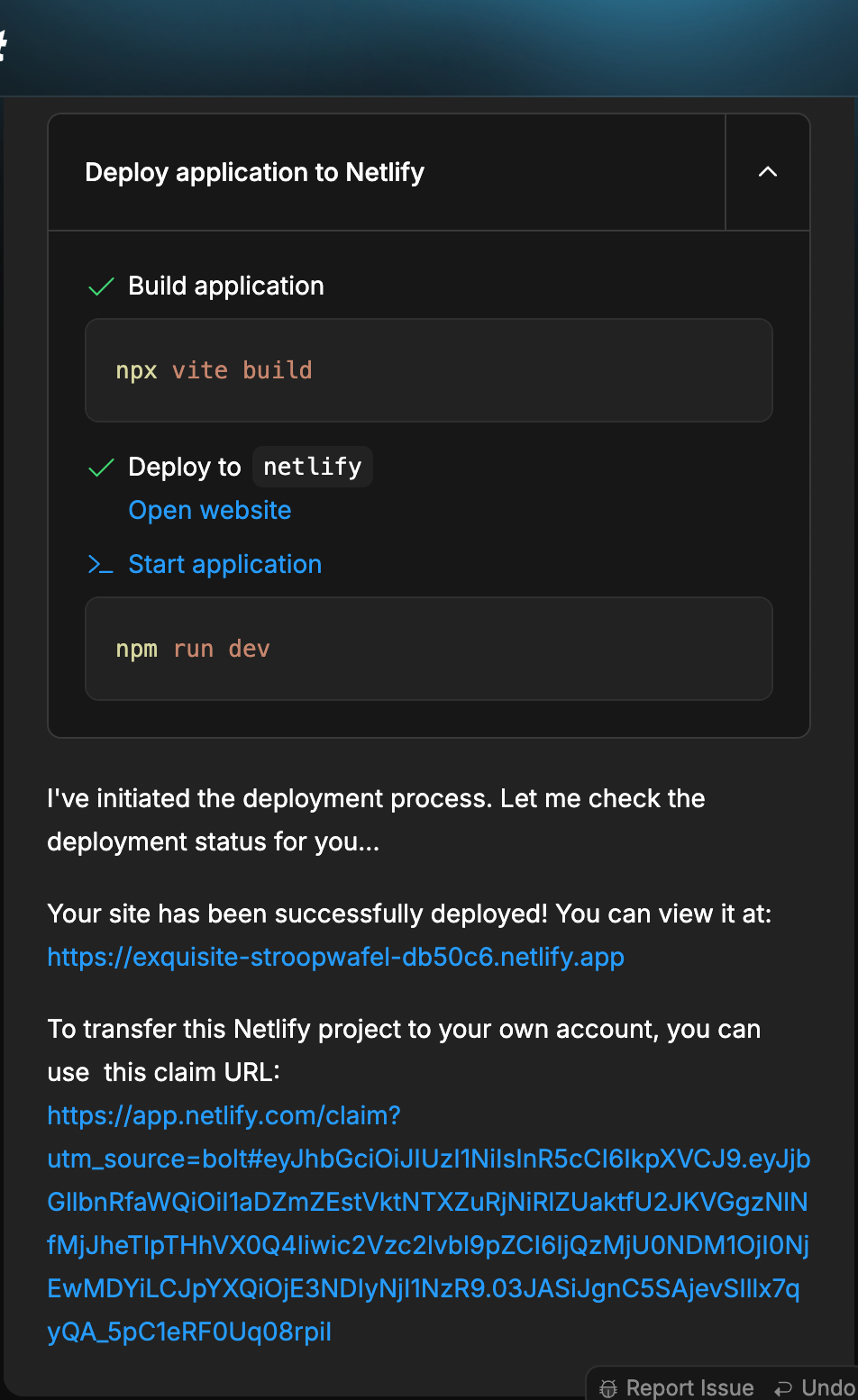 Bolt deployment interface